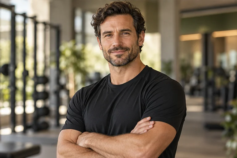 Coach Jonas im Fitnessstudio
