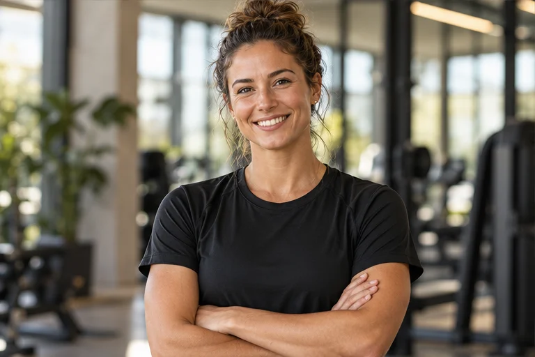 Coach Lena im Trainingsbereich